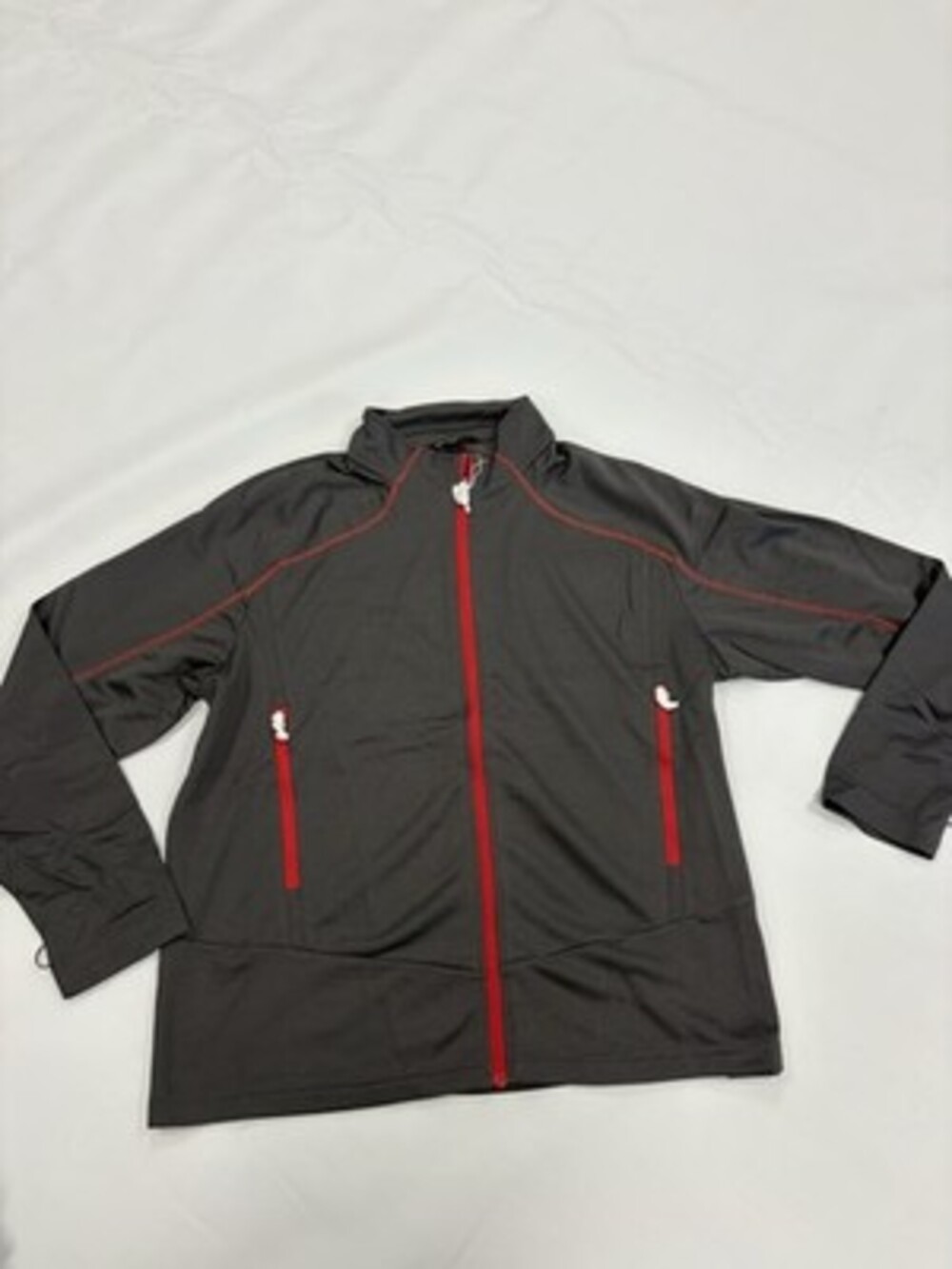 North End Sports Size 2XL XXL Mens Red Maroon Gray Full Zip NWOT Lightweight Zip